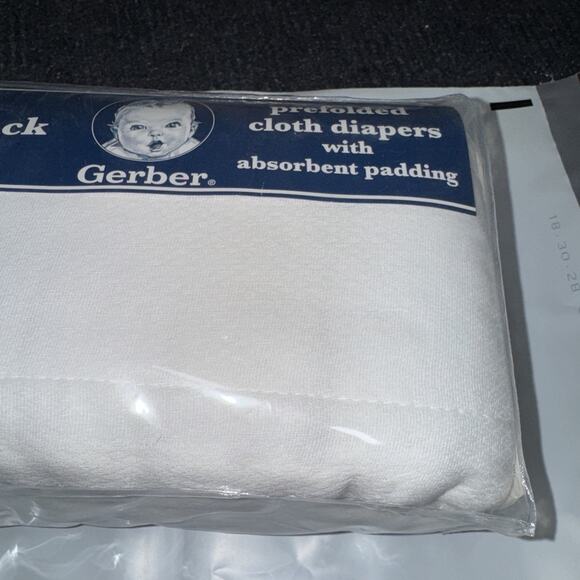 Gerber Unisex Baby Birdseye Prefold Cloth Diapers 3 Ply 10 Pack New In Package - Picture 5 of 6
